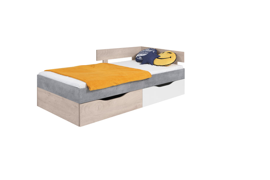 Bett – SIGMA System – 90–120 cm – Stilvolles Jugendbett mit Stauraum Ohne Matratze