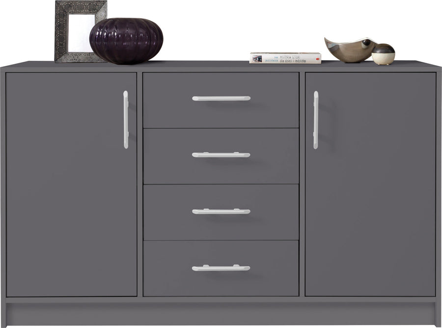Schlafzimmer-Set – SMART – 6-teilig in Grau, ohne Matratze
