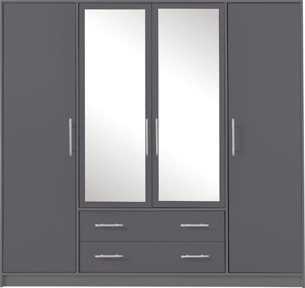 Kleiderschrank mit Spiegel – SMART 01 – Moderner Schlafzimmerschrank