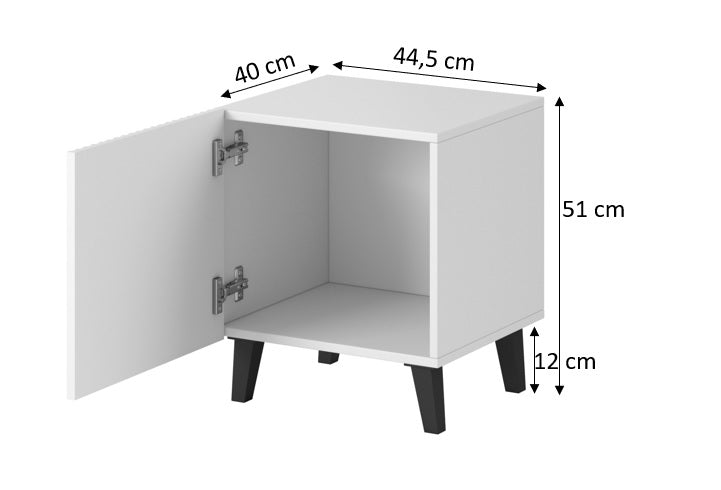 Nachttisch – PAFOS I – Modernes 2er-Set mit Stauraum 51 cm
