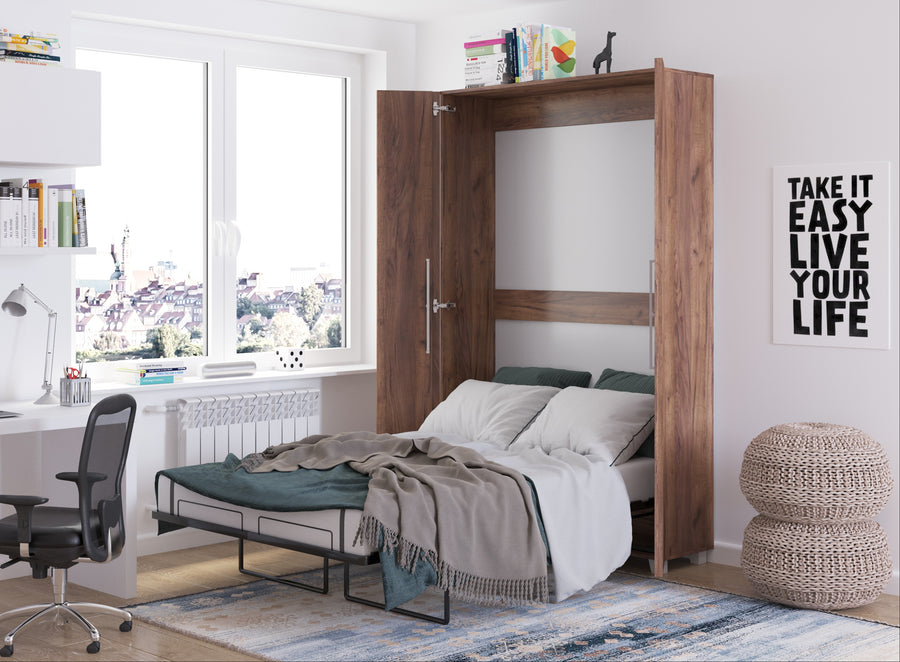Klappbett – TEDDY – Platzsparendes vertikales Wandbett mit integriertem Rahmen