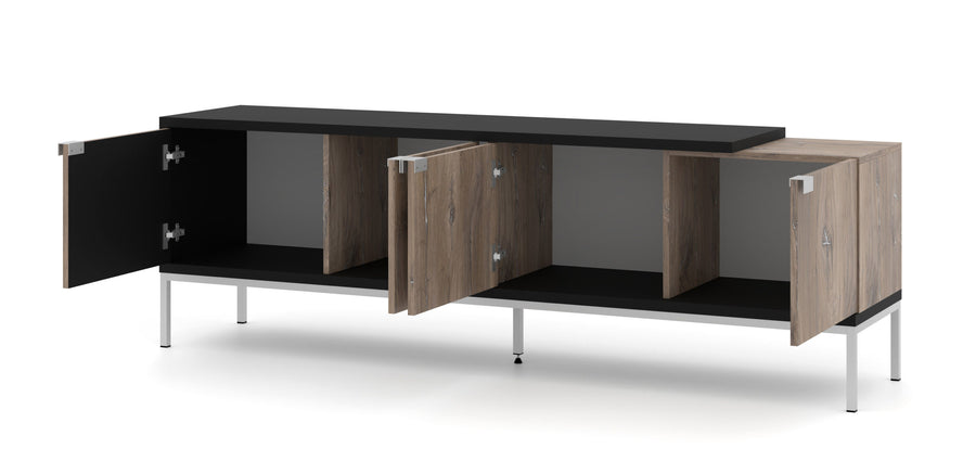 TV-Lowboard – TOLEDO – Moderner TV-Schrank mit Metallrahmen, 190 cm