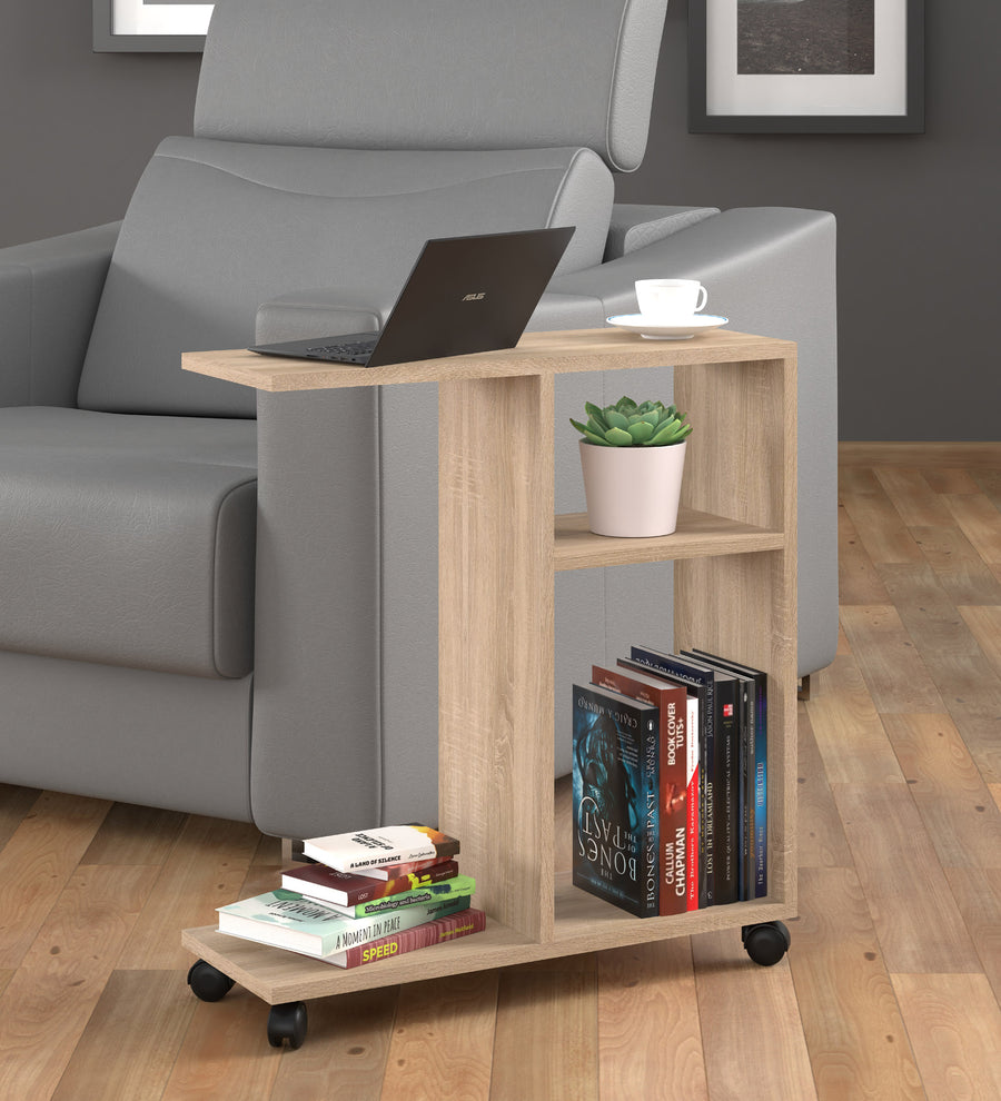 Beistelltisch – TRASCO 1 – Rolltisch mit Regalfunktion