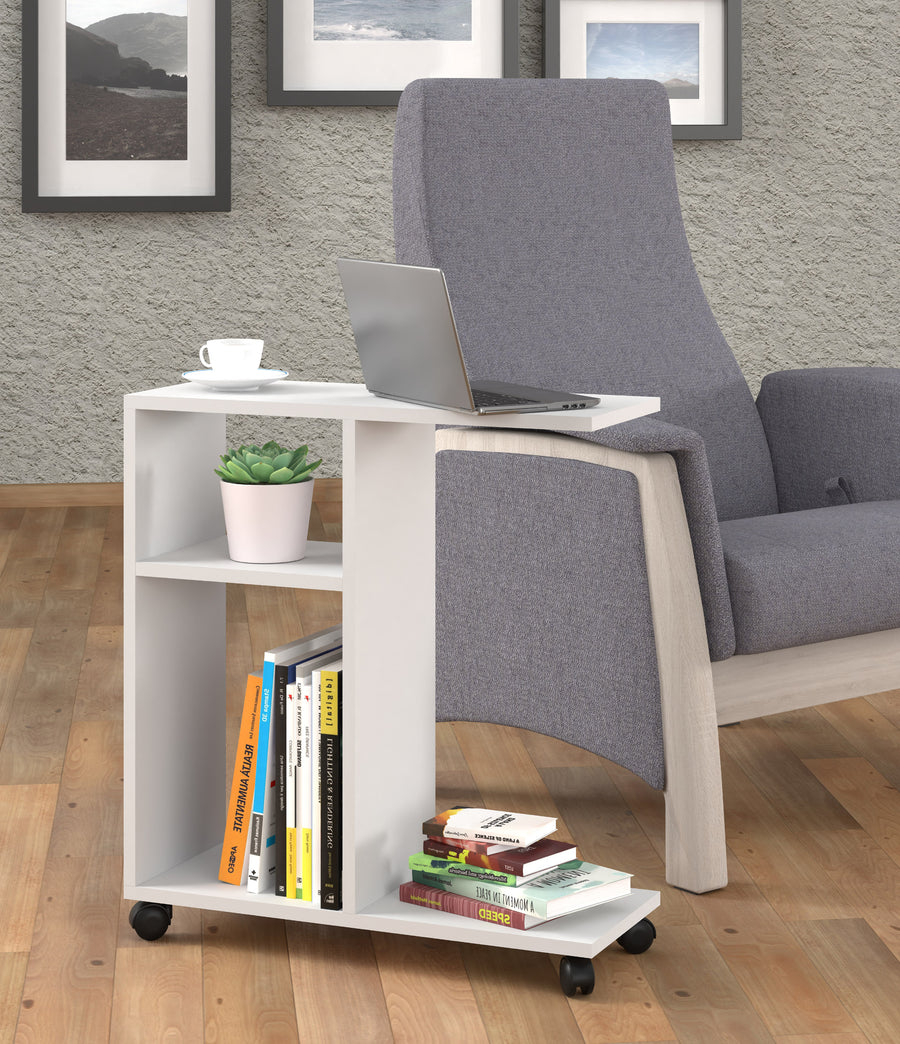 Beistelltisch – TRASCO 1 – Rolltisch mit Regalfunktion