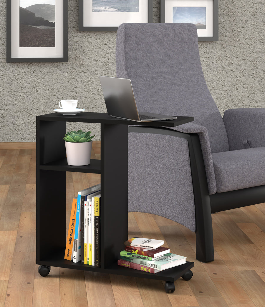 Beistelltisch – TRASCO 1 – Rolltisch mit Regalfunktion