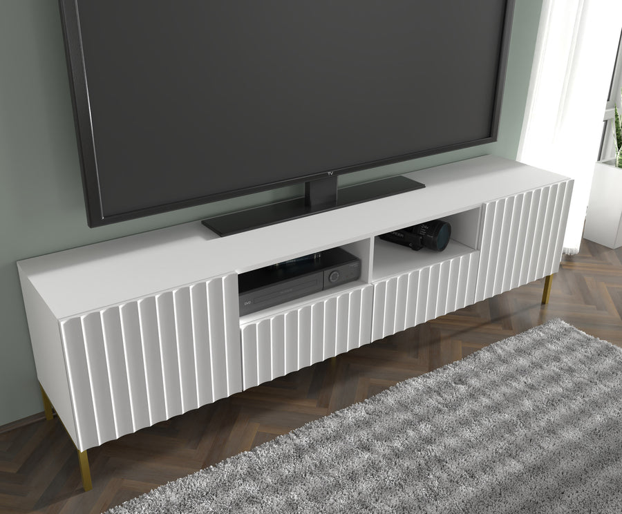 TV-Lowboard – WAVE – 200 cm Lowboard mit Fräsfronten