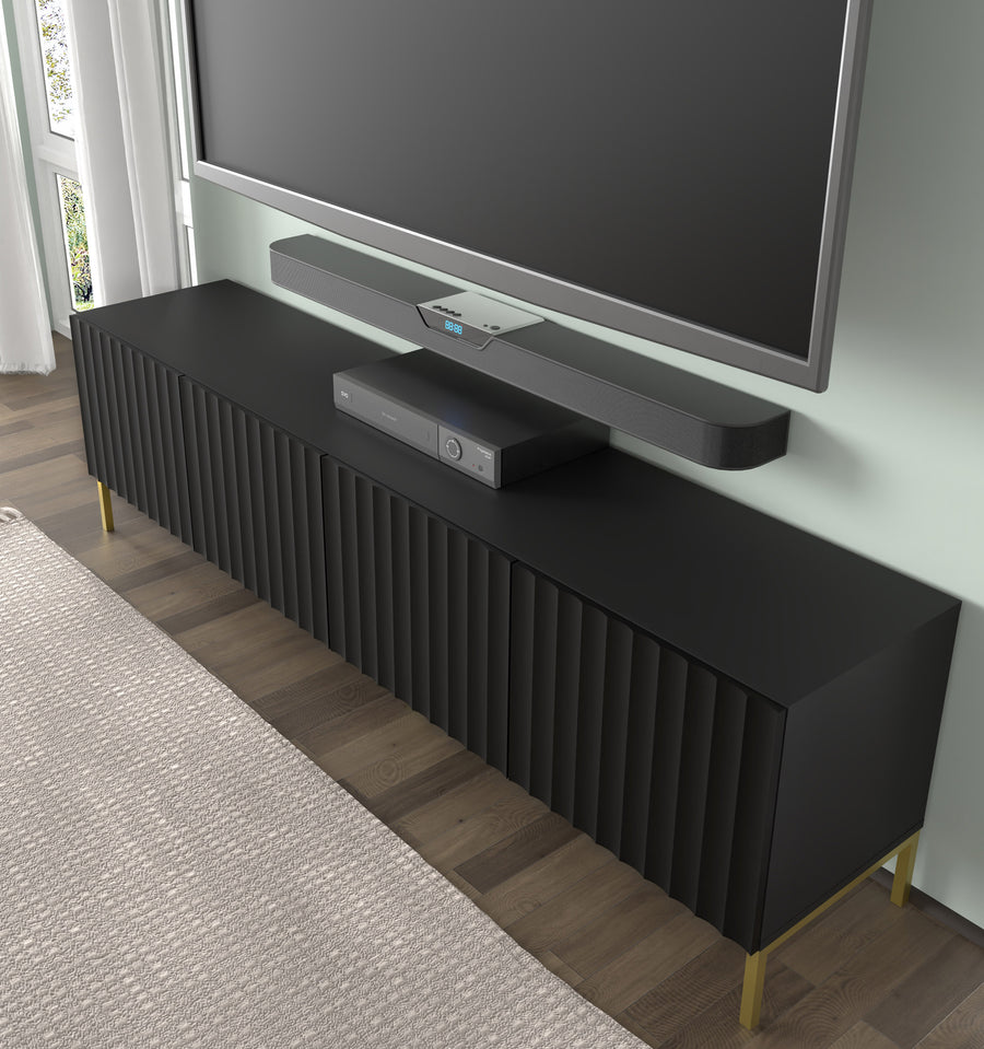 TV-Lowboard – WAVE – 200 cm Lowboard mit 4 Türen