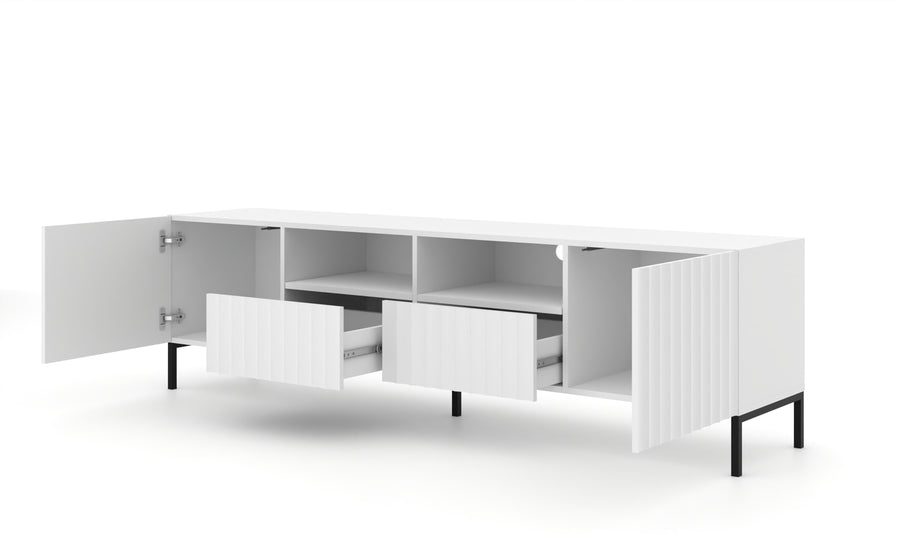 TV-Lowboard – WAVE – 200 cm Lowboard mit Fräsfronten