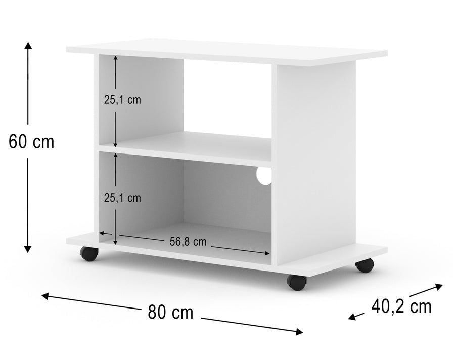 TV-Schrank – YOGI – Mobiles Lowboard mit Rollen