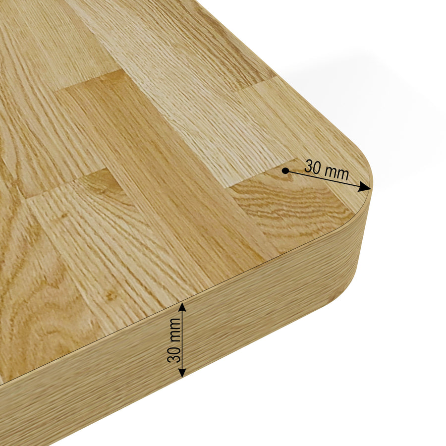 Schreibtisch – BIM NATURAL – Höhenverstellbar mit Massivholzoptik