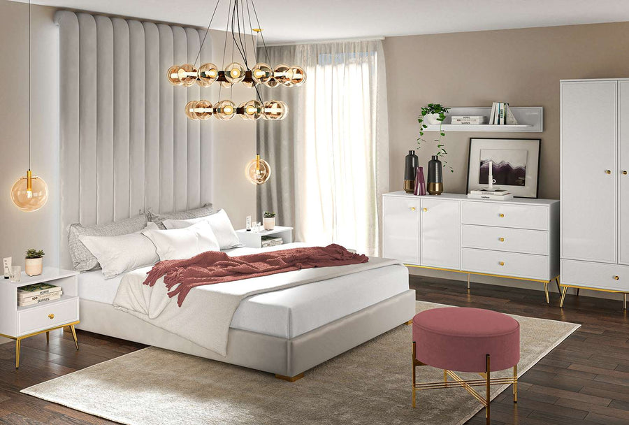 Kommode – GOLDIN – Moderne Hochglanz-Kommode mit Schubladenauszug und Soft-Close