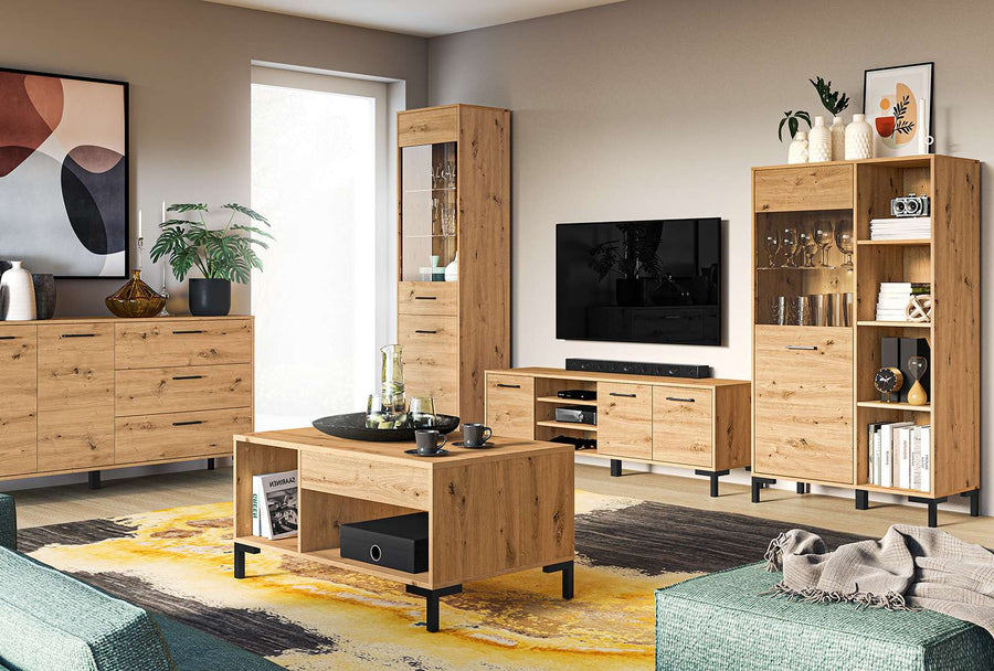 TV-Schrank – NEVIO 20 – Moderner Lowboard mit Holzoptik