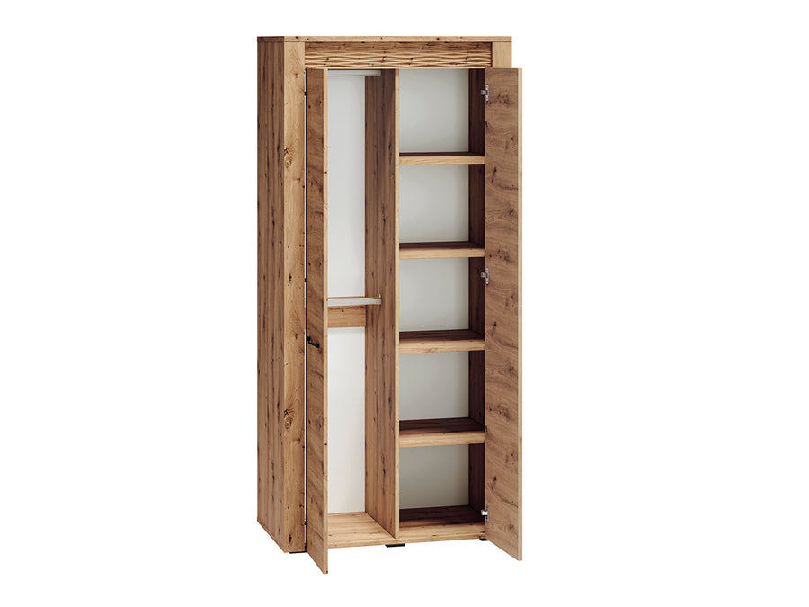 Kleiderschrank – ARTIS 01 – Moderner Drehtürenschrank mit Holzoptik