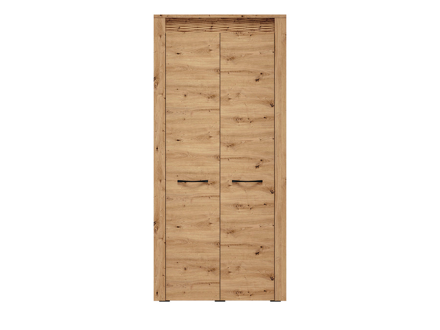 Kleiderschrank – ARTIS 01 – Moderner Drehtürenschrank mit Holzoptik