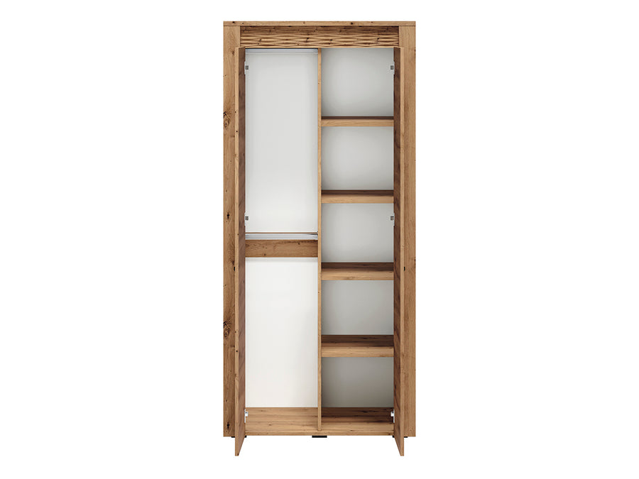 Kleiderschrank – ARTIS 01 – Moderner Drehtürenschrank mit Holzoptik