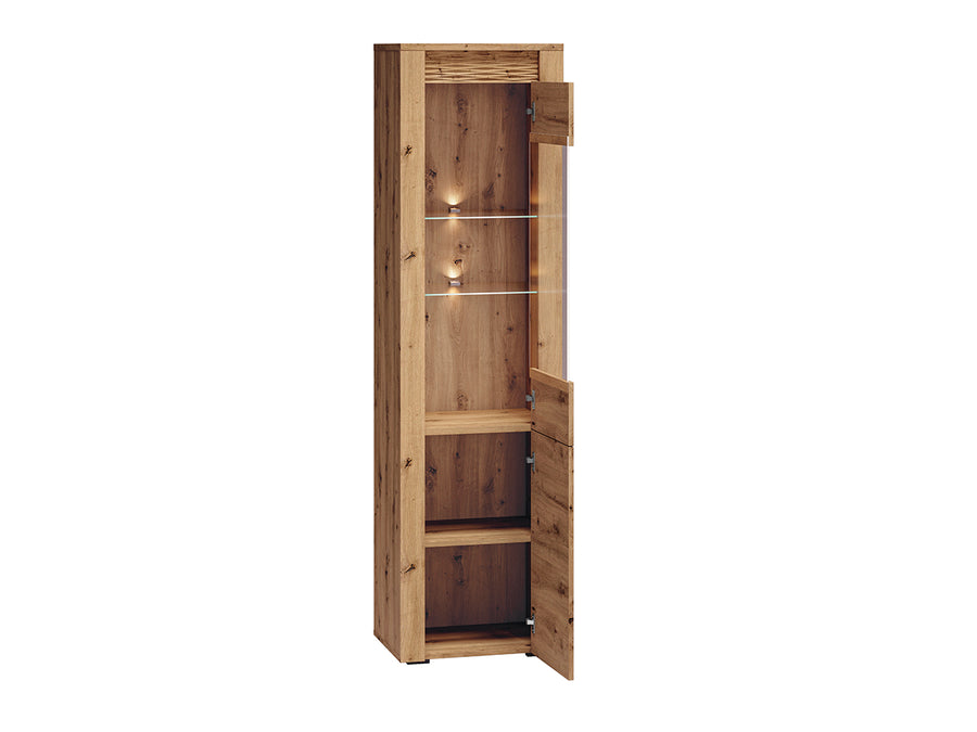 Vitrine – ARTIS 03 – Elegante Vitrine mit Holzoptik