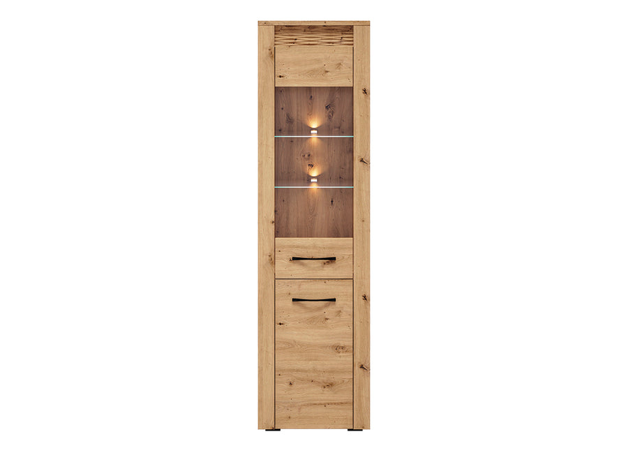 Vitrine – ARTIS 03 – Elegante Vitrine mit Holzoptik