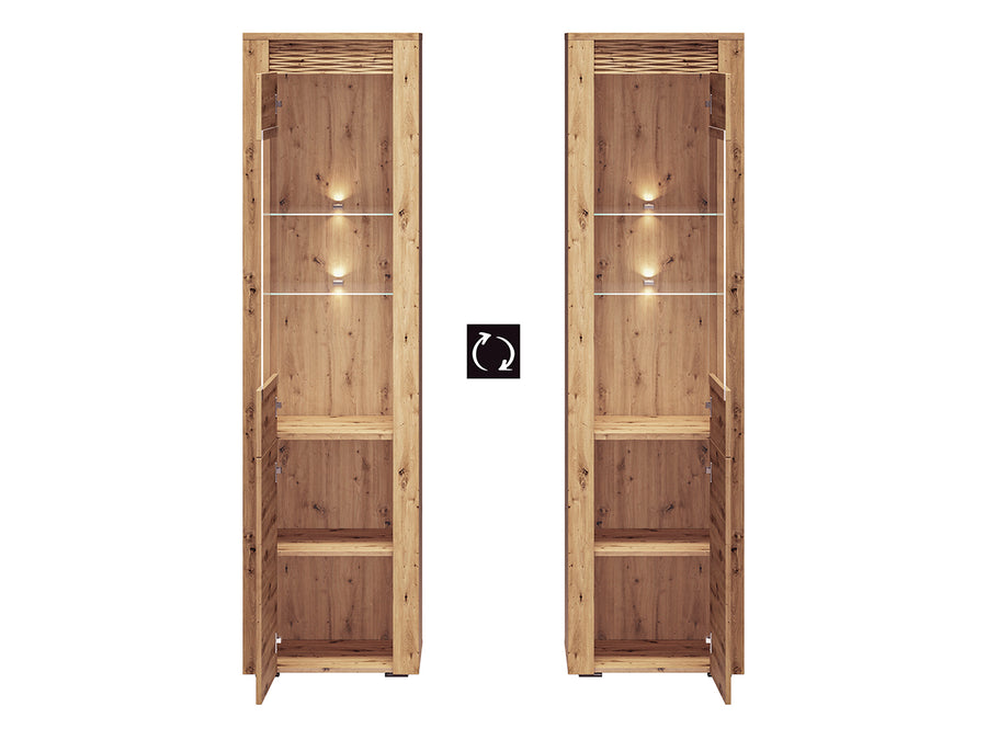 Vitrine – ARTIS 03 – Elegante Vitrine mit Holzoptik