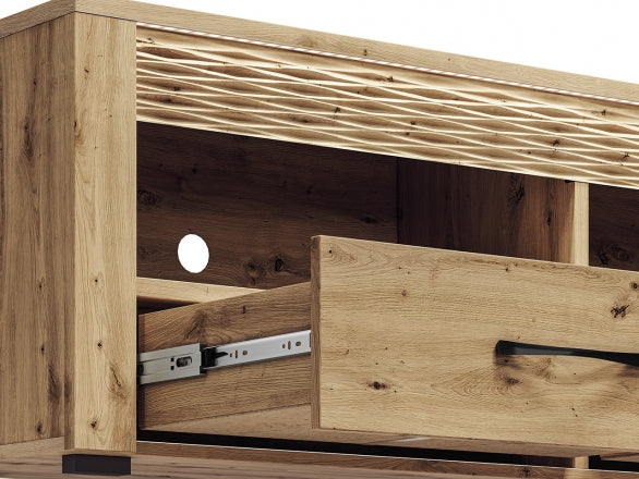 TV-Schrank – ARTIS 11 – Modernes Lowboard mit strukturierter MDF-Front