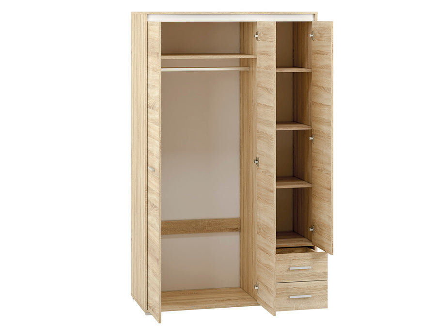 Kleiderschrank – AVO 01 – Moderner Dreitürenschrank mit Holzoptik