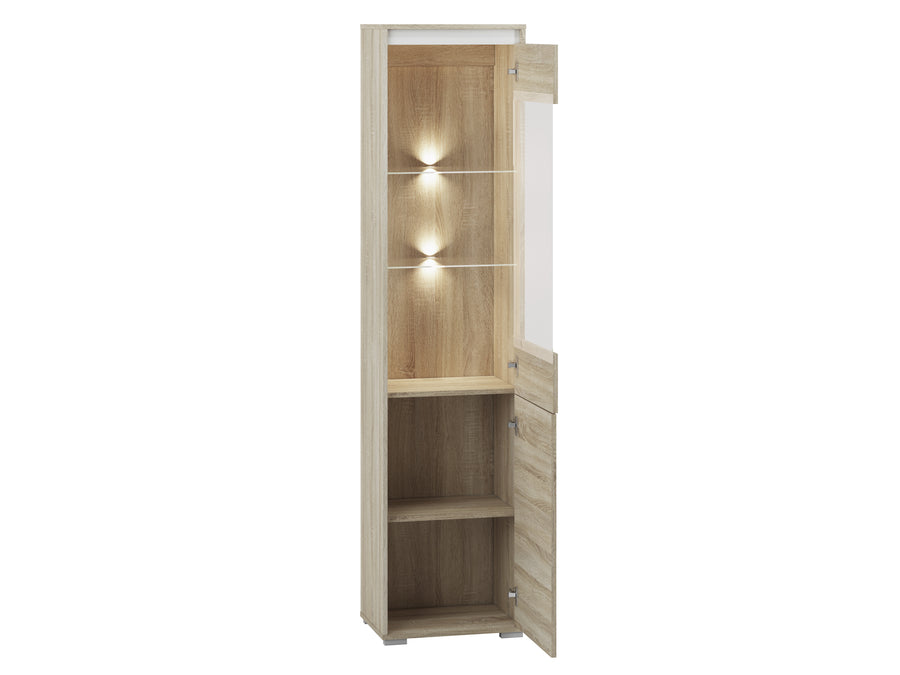 Vitrine – AVO 05 – Moderner Vitrinenschrank mit Holzoptik