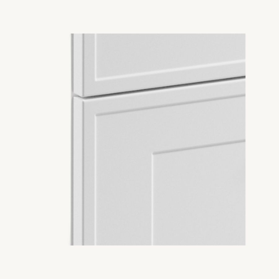 Unterschrank – Livaro – D45 P/L, Weiß / Weiß Rahmen