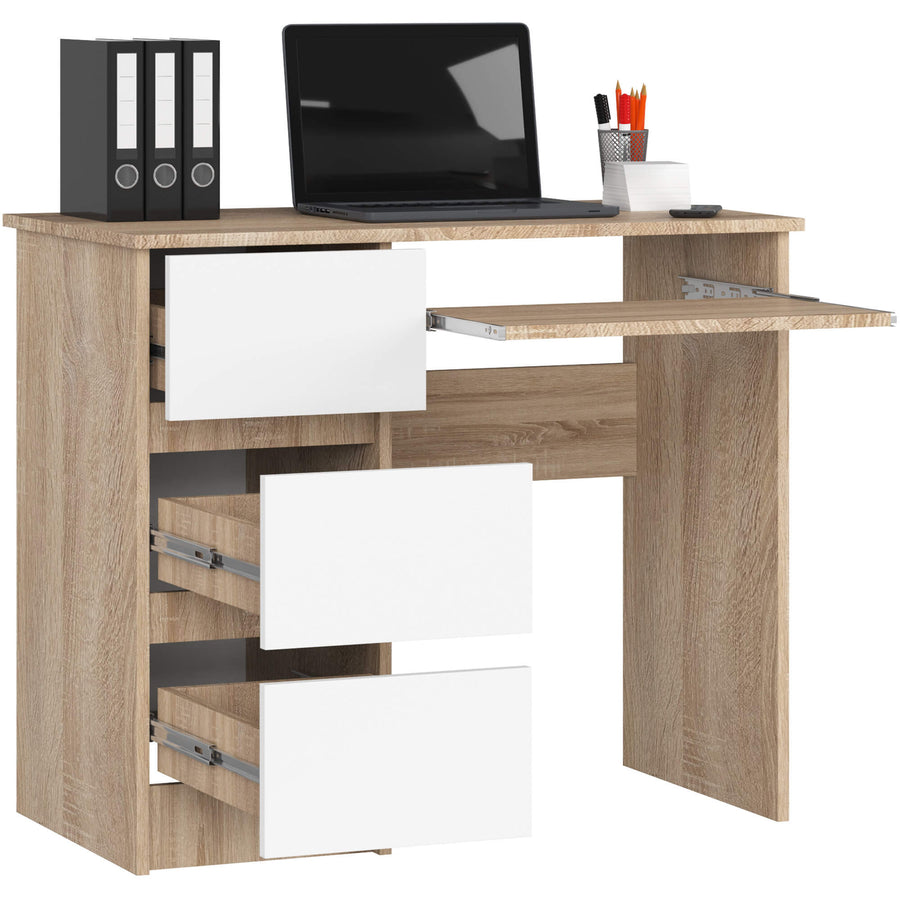 Schreibtisch – Funktionaler Computertisch mit 3 Schubladen