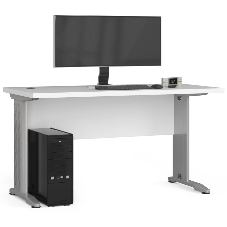 Schreibtisch – moderner Computer Schreibtisch mit Metallbeinen und großer Arbeitsfläche