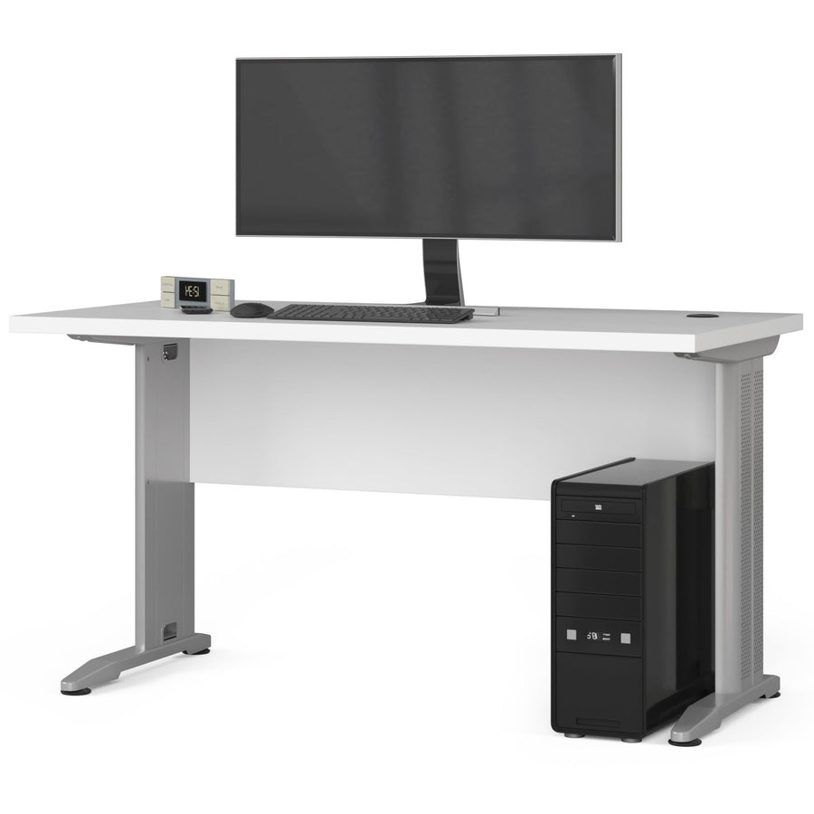 Schreibtisch – moderner Computer Schreibtisch mit Metallbeinen und großer Arbeitsfläche