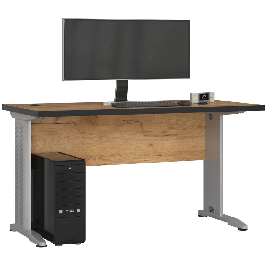 Schreibtisch – moderner Computer Schreibtisch mit Metallbeinen und großer Arbeitsfläche