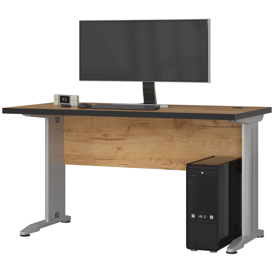 Schreibtisch – moderner Computer Schreibtisch mit Metallbeinen und großer Arbeitsfläche