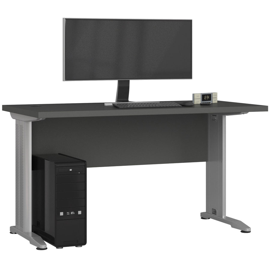 Schreibtisch – moderner Computer Schreibtisch mit Metallbeinen und großer Arbeitsfläche