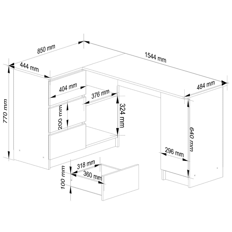 Eckschreibtisch – Effiziente Arbeitsplatzlösung mit maximalem Stauraum