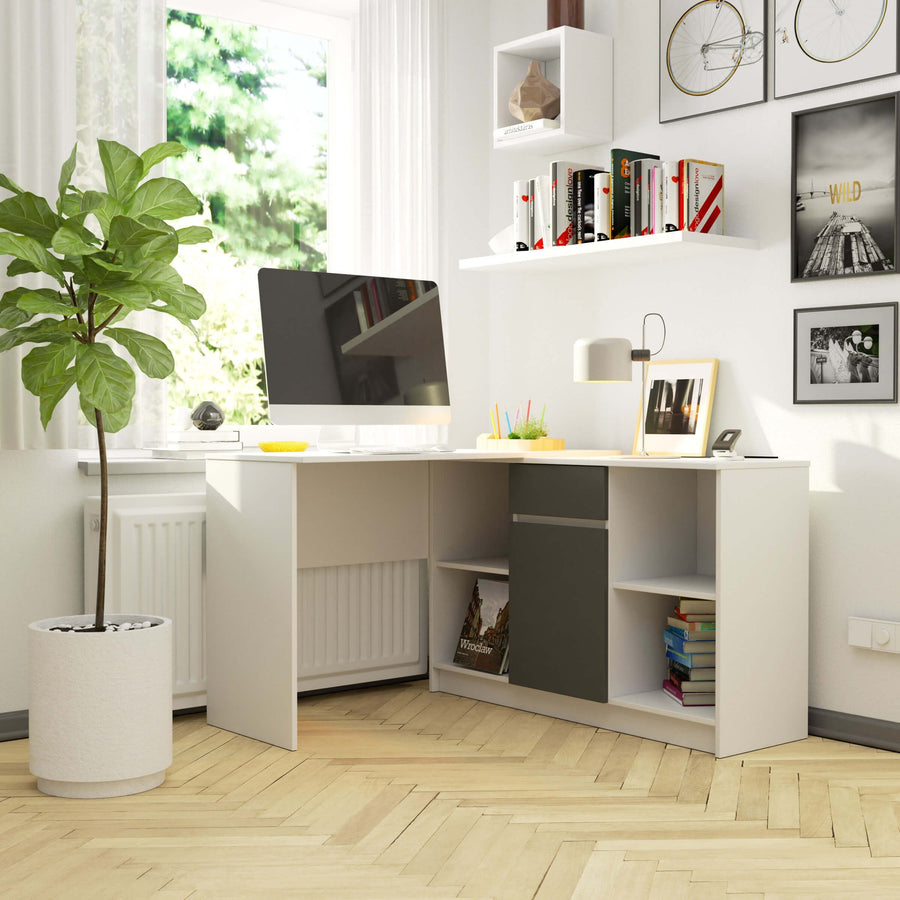 Eckschreibtisch – Funktionale Lösung mit Kommode für effizientes Arbeiten
