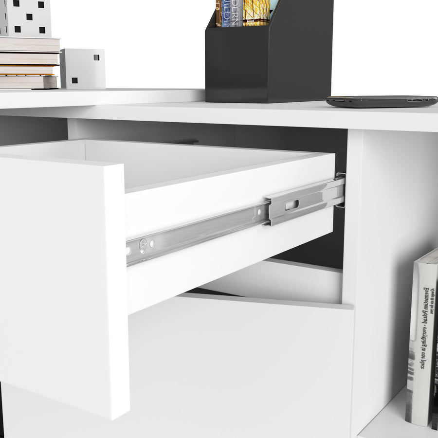 Eckschreibtisch – Flexible Arbeitsplatzlösung mit integrierter Kommode