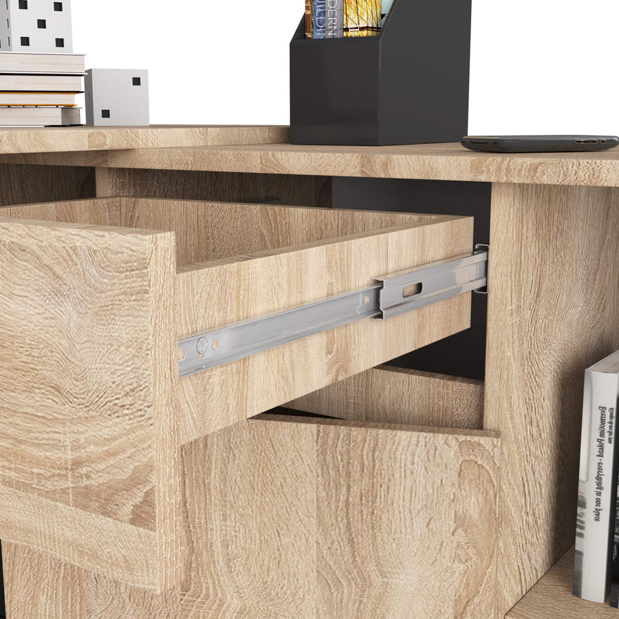 Eckschreibtisch – Flexible Arbeitsplatzlösung mit integrierter Kommode