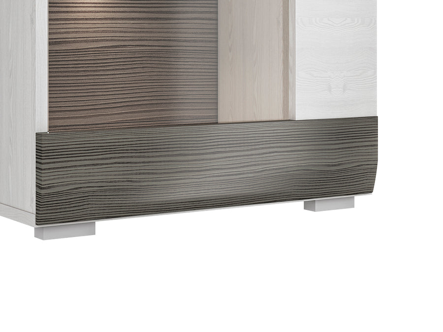 Vitrine – BLANCO 0201 – Elegante Schmalvitrine mit Glaselementen