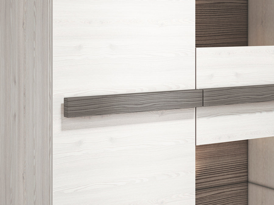 Vitrine – BLANCO 0501 – Elegante Highboard-Vitrine in moderner Holzoptik