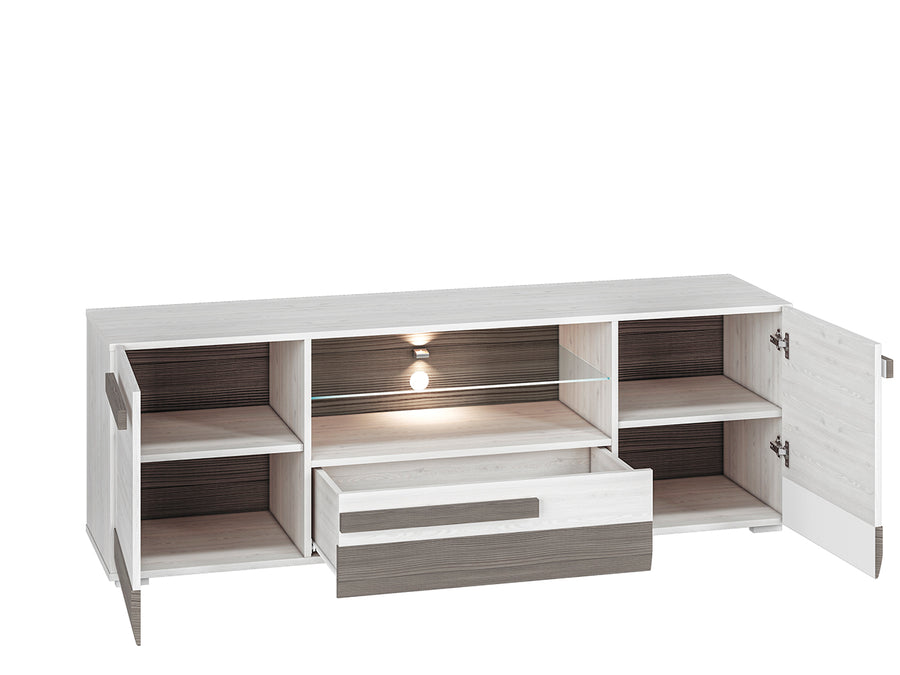 TV-Lowboard – BLANCO 0901 – Elegante Medien-Bank in moderner Holzoptik