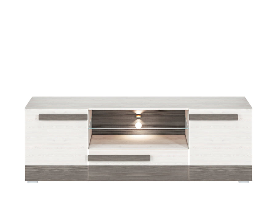 TV-Lowboard – BLANCO 0901 – Elegante Medien-Bank in moderner Holzoptik