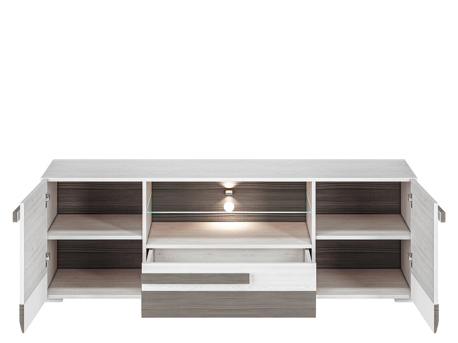 TV-Lowboard – BLANCO 0901 – Elegante Medien-Bank in moderner Holzoptik