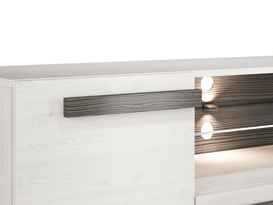 TV-Lowboard – BLANCO 0901 – Elegante Medien-Bank in moderner Holzoptik