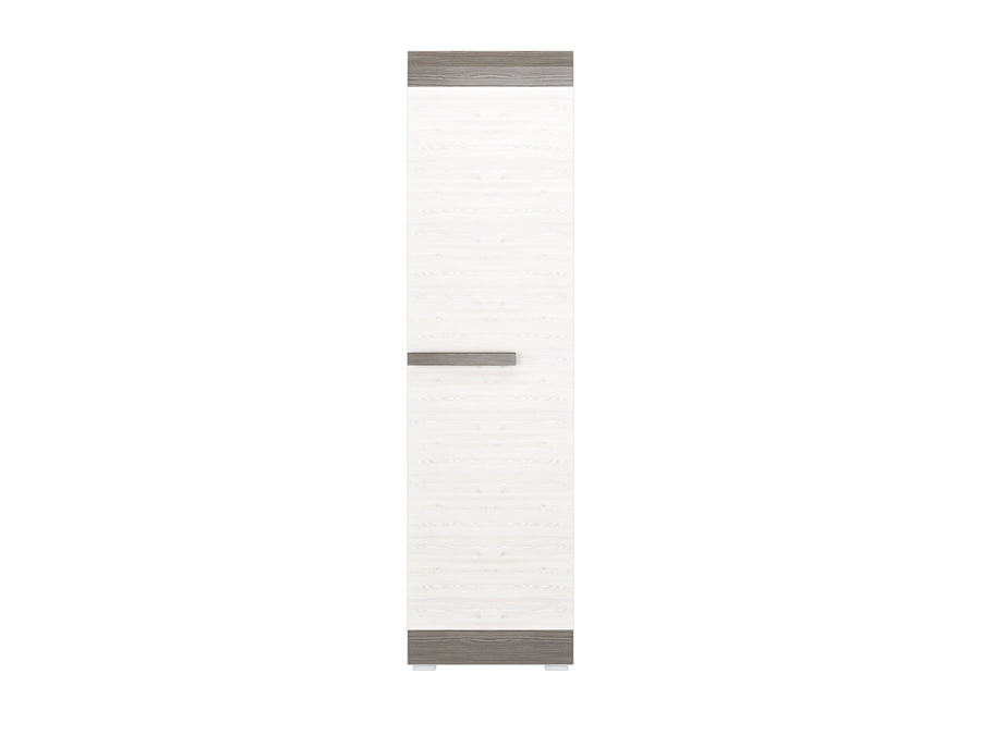 Garderobenschrank – BLANCO 19 – Schmaler Flurschrank mit Kleiderstange