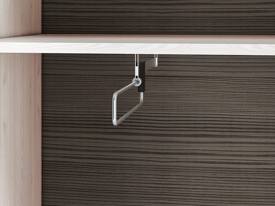 Garderobenschrank – BLANCO 19 – Schmaler Flurschrank mit Kleiderstange