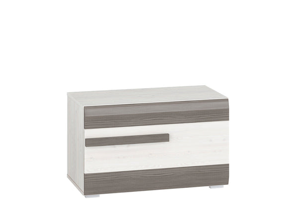 BLANCO 21N Schuhschrank Moderner Kompaktschrank mit Sitzfläche