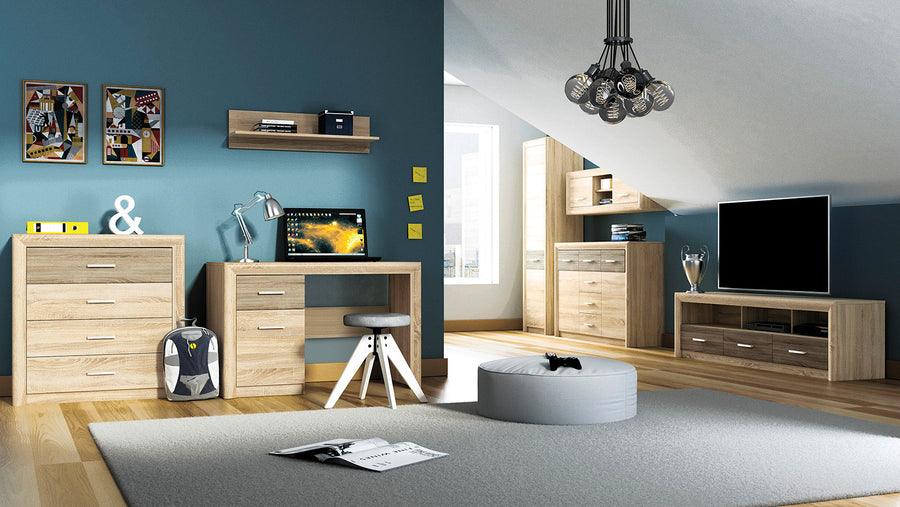 Hochschrank – CASTEL 03 P / L – Moderner Stauraumschrank mit Türanschlag Rechts oder Links