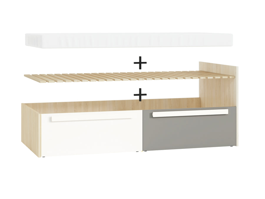 Bettgestell – DROP 1702 – Modernes Jugendbett mit Stauraum