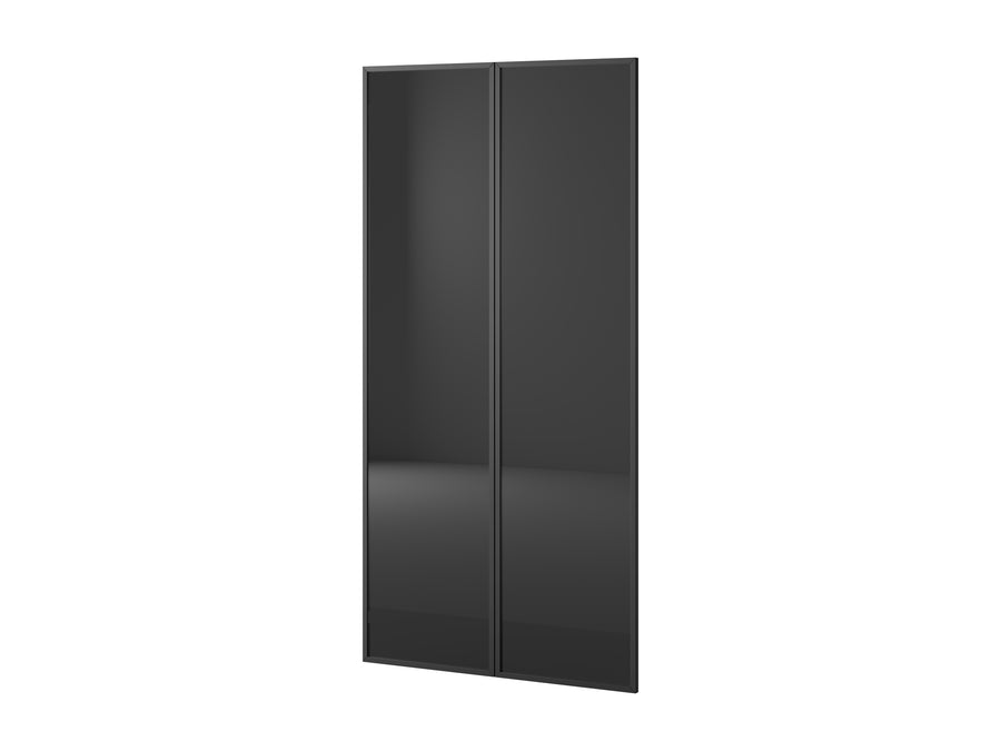 Kleiderschrank – Nordic – Moderner Drehtürenschrank mit Glaseinsätzen und flexiblem Stauraum