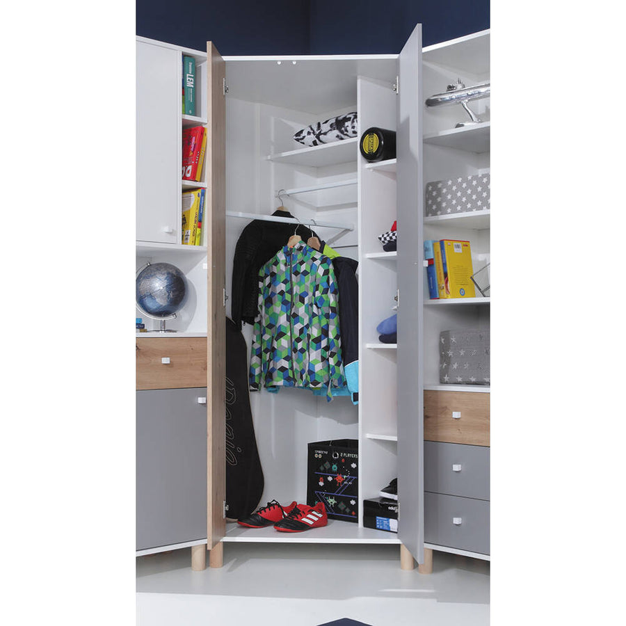 Eckkleiderschrank – FARO – platzsparend & durchdacht