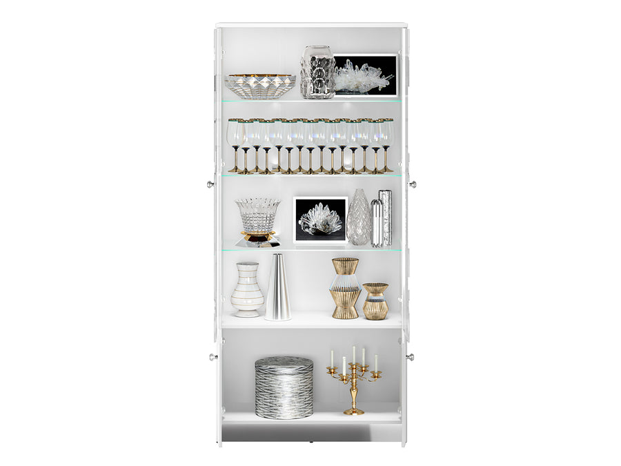 Vitrine – GLAMOUR 01 – Moderne Glasvitrine mit Hochglanzfront